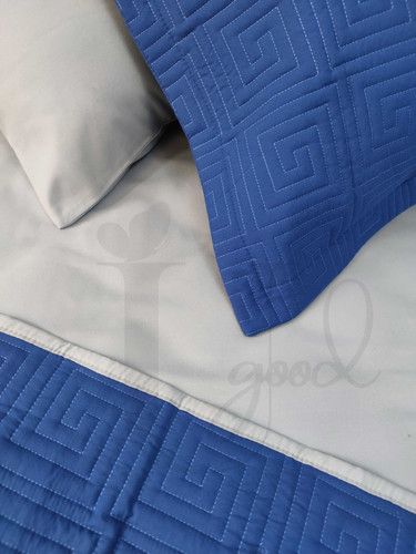 روبالشتی و لحاف بهاره آبی ست تک نفره و دو نفره