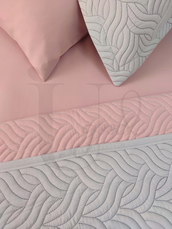 روبالشتی صورتی طوسی