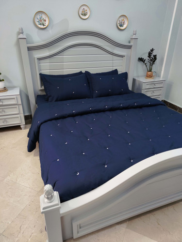 ست شش تکه روتختی و روبالشتی با طرح ماه و ستاره