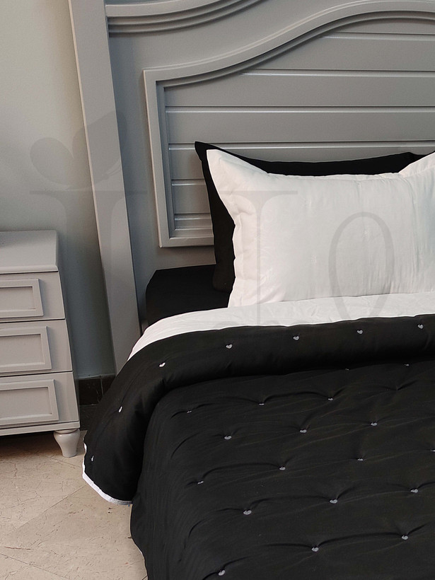 روتختی سفید مشکی لحاف زیبای دو رو